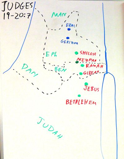 Judges 19 map