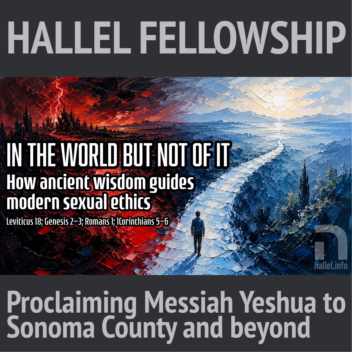 In the world but not of it: How ancient wisdom guides modern sexual ethics (Leviticus 18; Genesis 2–3; Romans 1; 1Corinthians 5–6) episode artwork