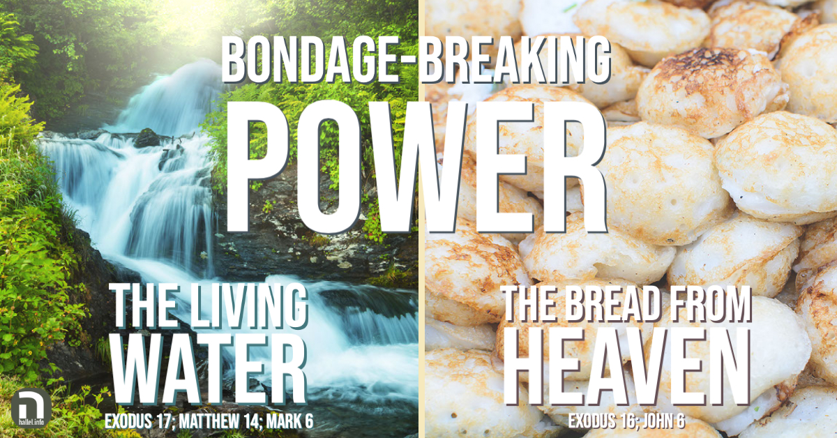Bondage-breaking power of the Living Water (Exodus 17; Matthew 14; Mark 6) and the Bread From Heaven (Exodus 16; John 6).